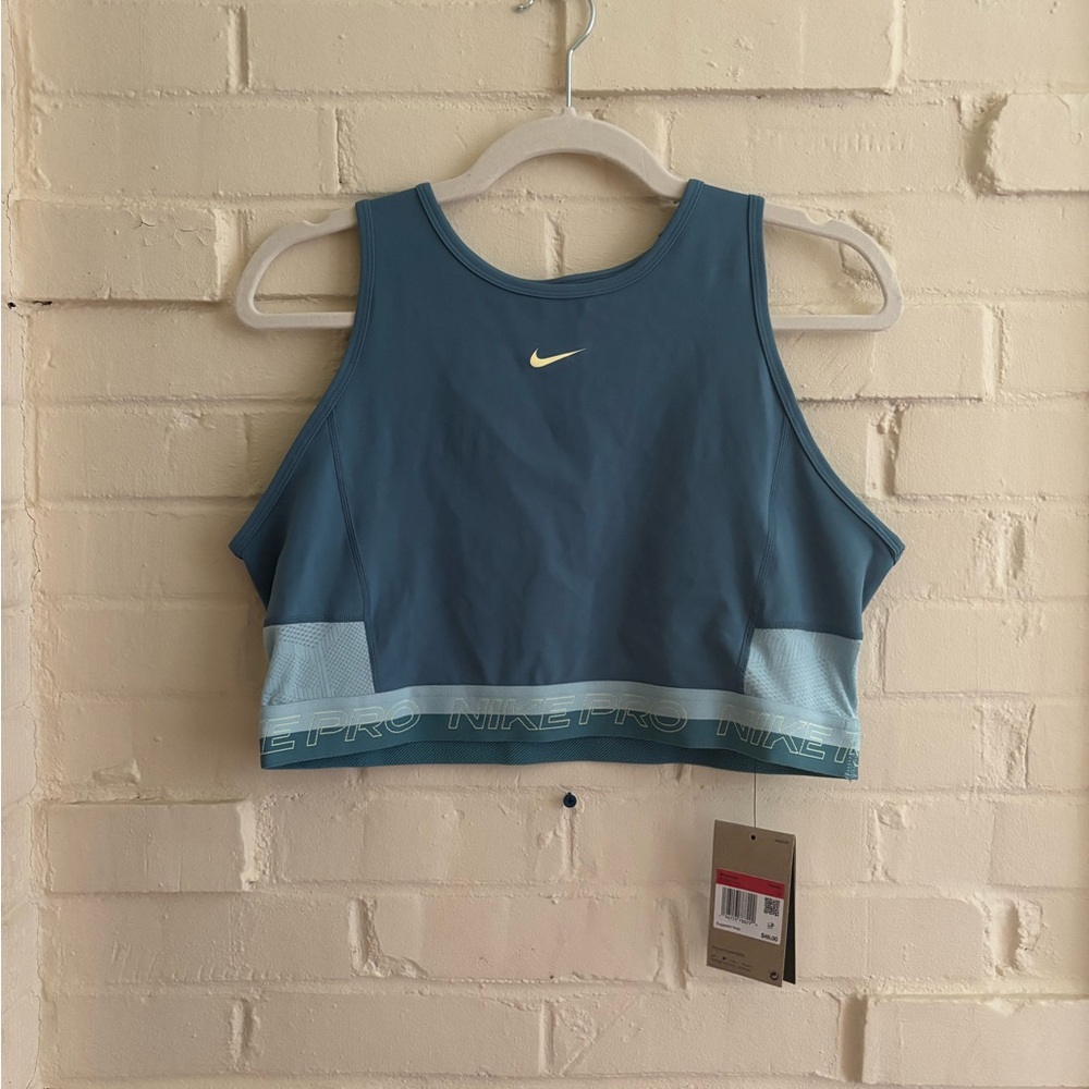 Nike Teal Longline Sports Bra/Crop Top